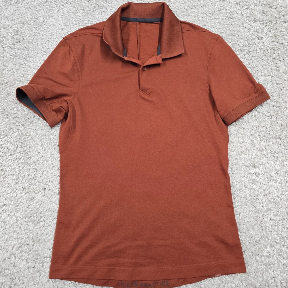 Lululemon Mens Slim Fit Stretch Polo‎ Shirt Size Small Travel Office Athleisure